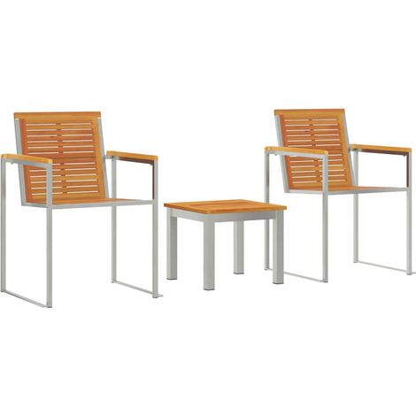 Maison Exclusive - Sonnenliege 3 pcs Braun Massives Akazienholz u