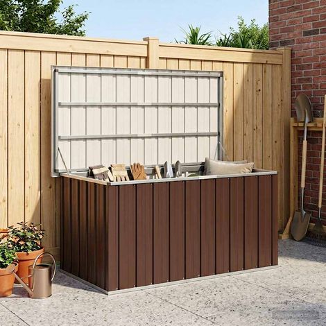 vidaXL Coffre de rangement de jardin Marron 129x67x65 cm (1/5)