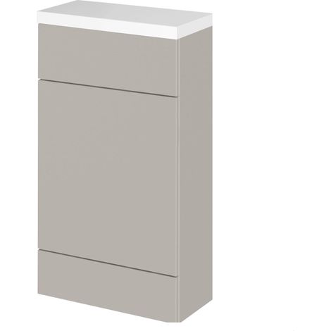 Alrewas Contemporary Floor Standing Compact WC Unit, Pebble Grey, 500mm