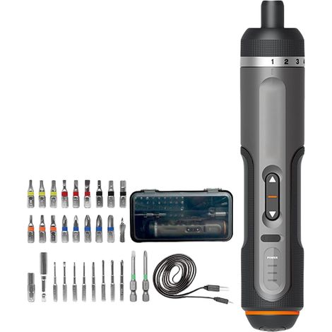Miniature rechargeable electric screwdriver for small home improvement jobs (1/5)