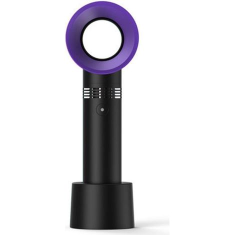 Ventilateur sans pales portable USB, mini ventilateur bureau rechargeable silencieux noir (1/5)