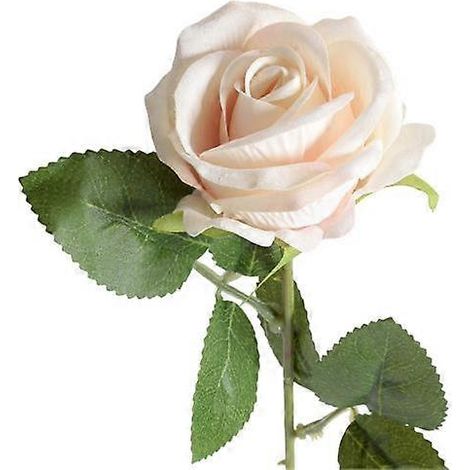 Branche de rose artificielle avec tige, composition florale pour la maison, les mariages et les fêtes, en intérieur et en extérieur. Fleurs artificielles pour la maison et l'extérieur.Champagne (1/5)