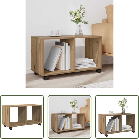 Armoire chêne - Armoire à roulettes chêne artisanal bois d'ingénierie (1/5)