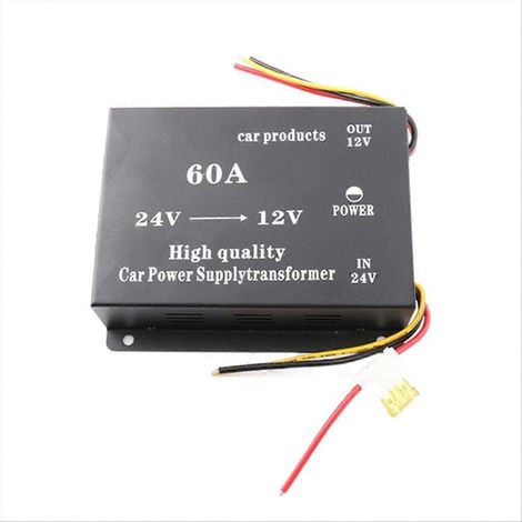 Voiture Truck Son Puissance Adaptateur Reducer 24V pour 12V 60A (1/5)