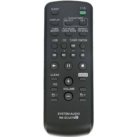 Replace Remote RM-SCU37B for Sony Mini HI-FI Component System LBT-SH2000 SS-SH2000 CMT-BX3 CMT-BX30R Black (1/5)