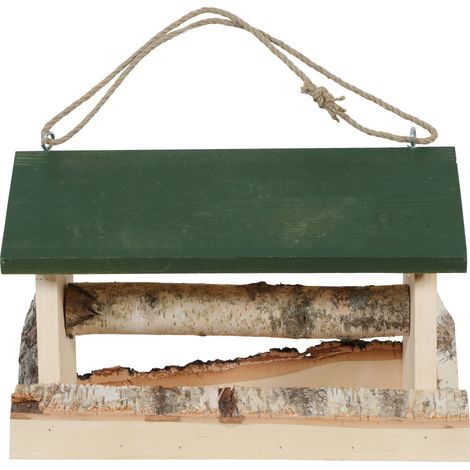 Mangeoire en bois XL 19 x 37 H 20 cm pour oiseaux - zolux (1/5)