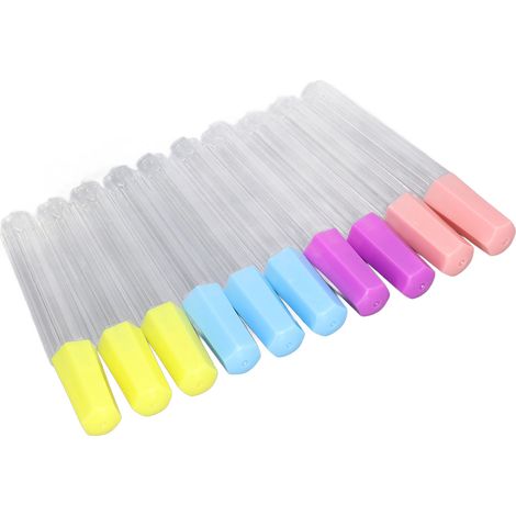 Lot de 10 tubes de rangement pour aiguilles à coudre, seringues multi-usages en plastique transparent et durable, adaptées aux aiguilles à feutrer et à coudre. (1/5)