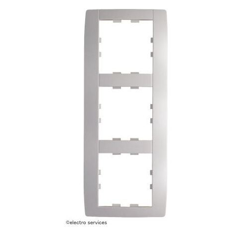 Plaque Kallysta classic verticale 3 postes Finition: Blanc