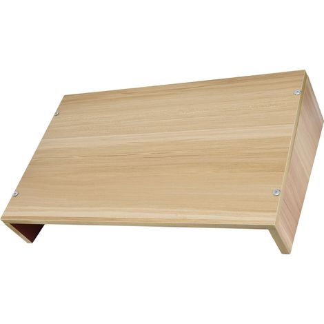 Support ordinateur portable en bois pour bureau à domicile, support surélevé de bureau en bois artisanal, livré avec film à bulles pour protection (1/5)
