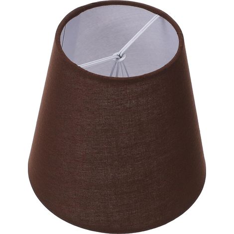 Abat jour en tissu GARVALON au design moderne couleur café (1/5)