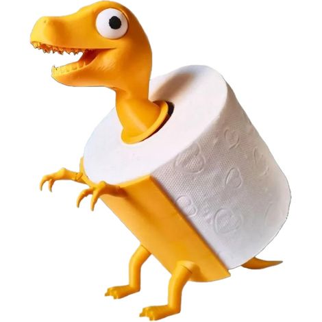Porte-Papier Toilette Animal Rack Décoratif Pour Essuie-Tout Sans Perçage Étagère Support En Forme De Dinosaure Autoportant Range-Rouleau Pour Cuisine Salle De Bain Décoration Tables (1/5)