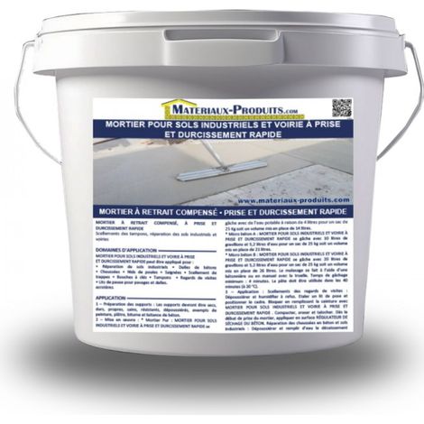 Mortier pour sols industriels et voiries à prise et durcissement rapide - 6 Kg Gris - MATPRO