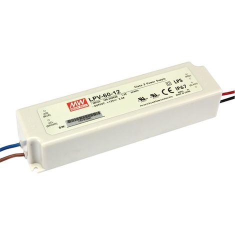 Fuente de alimentación conmutada - 1 salida - 60 w - 12 v