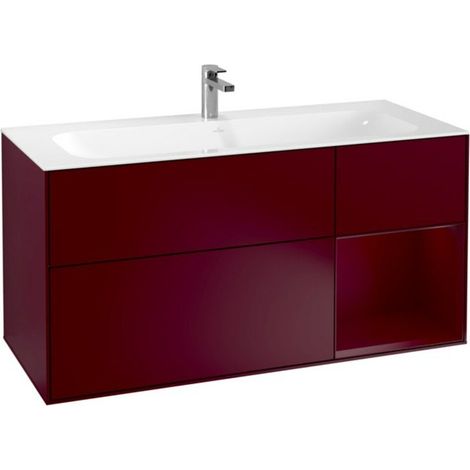 V&B Waschtischunterschrank Wandbeleuchtung Finion 119,6x59,1cm, Reg re Peony, Peony Matt (1/2)