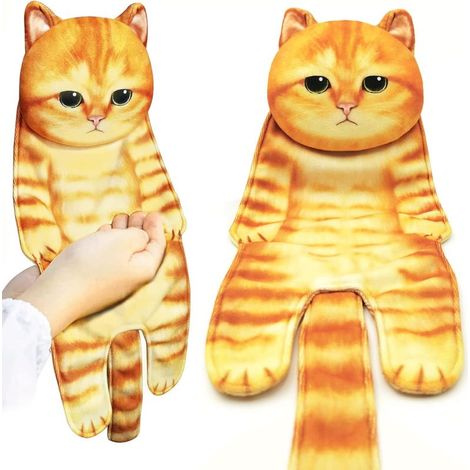 Toalla de mano. Toallas de mano colgantes. Toallas absorbentes con presillas para colgar. Paño de cocina de secado rápido. Toalla con diseño de gato. Toalla de mano para baño, cocina y dormitorio (Gat (1/5)