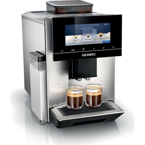 SIEMENS Macchina da caffè EQ900 TQ903D03, controllo app, display full touch, modalità barista, aromaBoost, riduzione del rumore, pulitura automatica del vapore, 1500 W, acciaio inox (1/5)