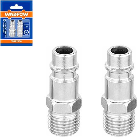 Conector rápido macho 1/4" tipo europeo set 2 piezas WADFOW (1/3)