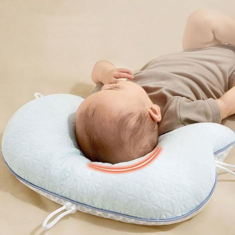 Oreiller Tete Bebe - Forme U - Support Cervical Ergonomique Pour Nouveau-Né 0-12 Mois - Coton Aerair Et Maille Tencel - 1 Piece (1/4)