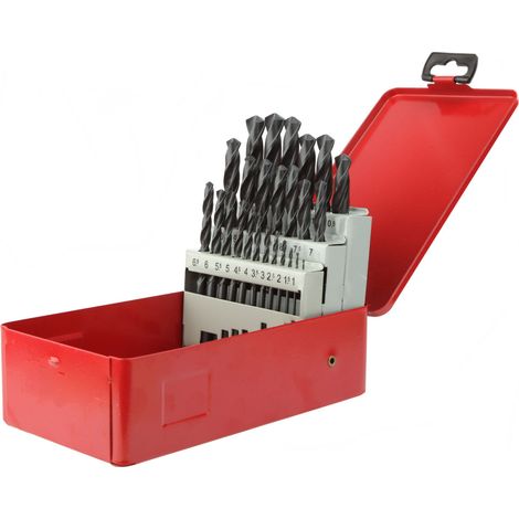 Set di 25 punte per metalli DIAGER HSS Standard 1 fino a 13 mm DIN 338 118°