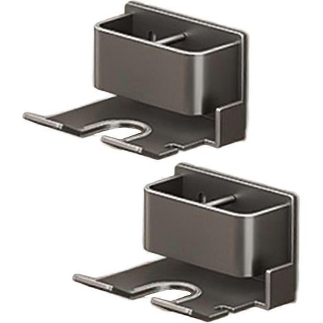 Support pour sèche-cheveux, conception murale facile à installer, sans perçage, étagère de rangement pour salle de bain, convient aux sèche-cheveux électriques. (1/5)