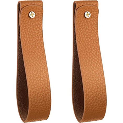 Support Pour Tige De Rideau En Cuir - Bande En Cuir Pu Avec Vis - Pour Rideaux, Serviettes, Tapisseries, Pagaies - 2 Pièces (1/5)