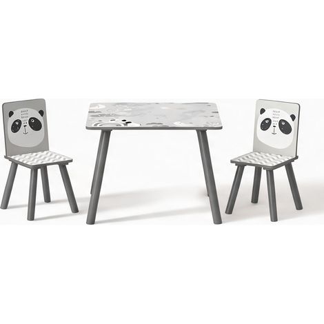 Ensemble table et chaises enfant gris y Blanco 60 x 60 x 44 cm (1/5)
