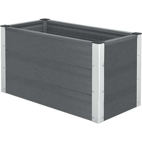 Fioriera da Giardino Esens in WPC Portafiori con Fondo Aperto 100x50x50 cm - Grigio NEU.HOLZ (1/5)