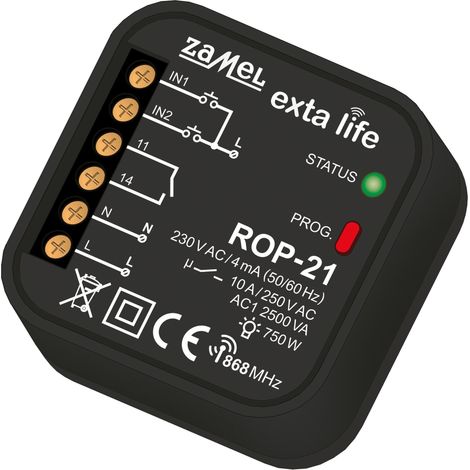 Zamel, Funkempfänger ROP-21 - 1-Kanal - Schwarz - Funksteuerung - Smart-Home-kompatibel