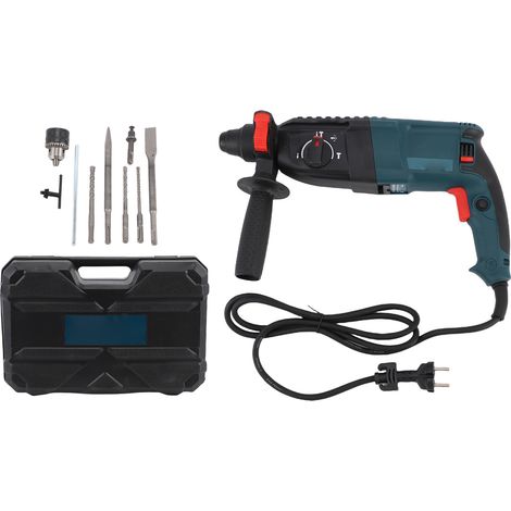 Kit de perceuse à percussion rotative électrique filaire 3 en 1, léger 26mm avec boîte de rangement pour embouts pointus en carbure (1/5)