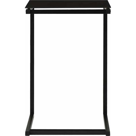 Maison Exclusive - Beistelltisch Schwarz 40x40x60 cm Hartglas (1/5)