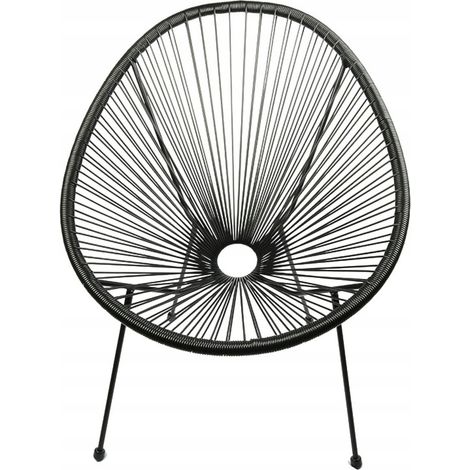 CHAISE OUVERTE ACAPULCO NOIRE POUR TERRASSE ET JARDIN, MURNITEX MODERNE ET ROBUSTE (1/5)