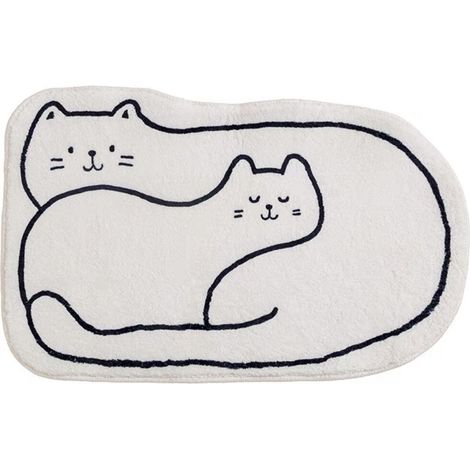 Tapis de salle de bain absorbant pour animaux de compagnie, mignon, antidérapant, en peluche douce, paillasson pour l'entrée de la chambre à coucher (1/5)