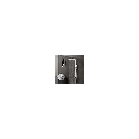 Ensemble de douche KOMIRO (robinet non inclus) avec pommeau de douche 30 x 30 cm et douchette à main à 3 jets. (1/5)