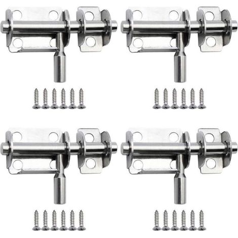 4 Pièces 65mm Mini Verrous de Porte Coulissants en Acier Inoxydable loquets de Porte de Sécurité avec Vis pour Porte de Salle de Bain Porte en Bois Porte pour Animaux de Compagnie Cha (1/4)