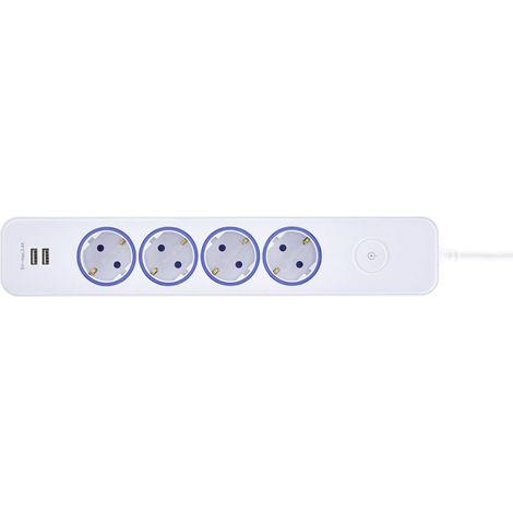 Blaupunkt Steckdosenleiste 4-fach 2m 2 x USB Anschlüssen, Touch-Schalter Steckdosenleiste (1/3)