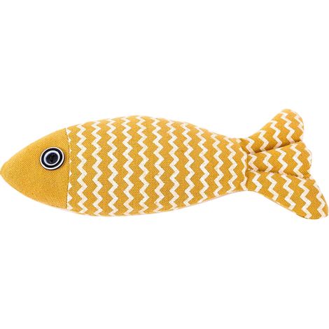 Jouet interactif en forme de poisson pour chat, Simulation, soulagement de l'ennui, herbe à chat, à mâcher pour chaton, jaune (1/5)
