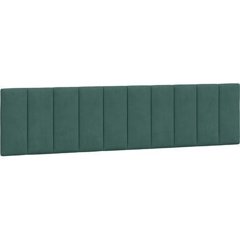 Cuscino Testiera Hanko Verde Scuro 200 cm in Velluto vidaXL