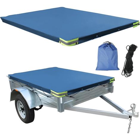 Anhängerabdeckung 2,1m x 1,1m wasserdicht 420D Oxford mit Seil (1/5)