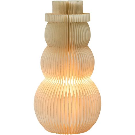 Weihnachtsdekoration Tischlampe BANGA 51 cm Schneemann Beige (1/5)