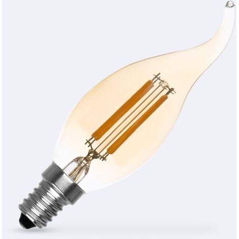 Lampadina Filamento LED E14 4W 470 lm Regolabile T35 Gold No Flicker 2700K Bianco Caldo