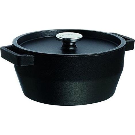 Pyrex Runde Cocotte aus grauem Gusseisen 28 cm 6,3 Liter