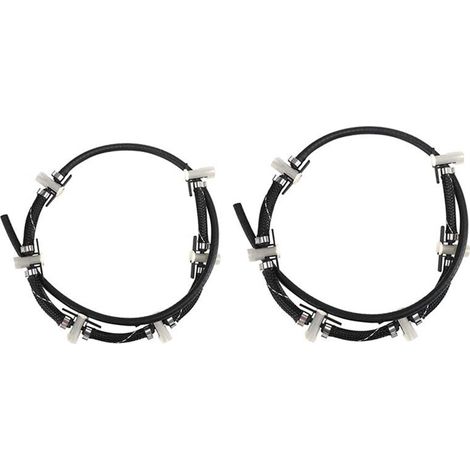 Deux tuyaux de retour et de trop-plein d'injecteurs de carburant compatibles avec les modèles Série 3, Série 5, X5, X6, E70, E71, E72, E90, E91 et E92. (13537799993)