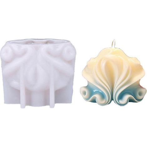 Moule en silicone 3D en forme de coquillage pour bougies, gâteaux et chocolats, E-- (1/5)