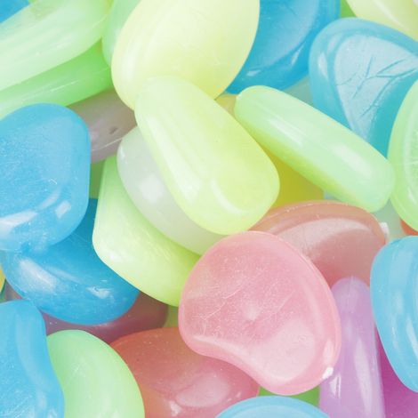200 Pierres Lumineuses Multicolores pour Décoration de Jardin, Aquarium et Terrarium