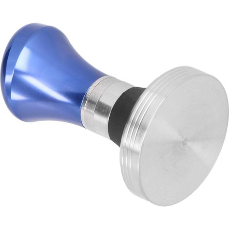 58 mm flacher Kaffeetamper mit Edelstahlfuß, Kaffeepulverhammer, Küchenzubehör, Blau (1/5)