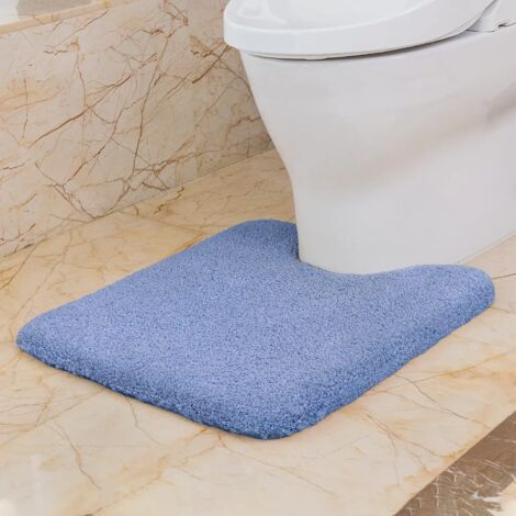 Tapis Contour WC Antidérapant Tapis de Toilette WC Épaissi Tapis WC Absorbant Tapis Salle de Bain Ultra x en Microfibre, Séchage Rapide, Lavable en Machine - 50 x 60cm (Wedgewood) (1/5)