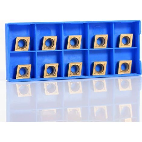 10 Pcs Plaquettes Carbure Tournage CCMT09t304 CCMT32.5 Carbure Tour Inserts CNC Carbure Inserts Lame Cutter Tour À Métal (1/5)