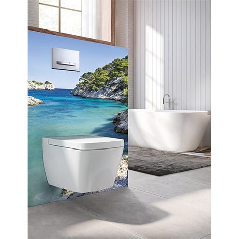 Panneau mural Decofast - Autour du Monde - pour habillage Bâti-support - 1500 x 1200 x 3 mm - Calanque - Lazer (1/2)