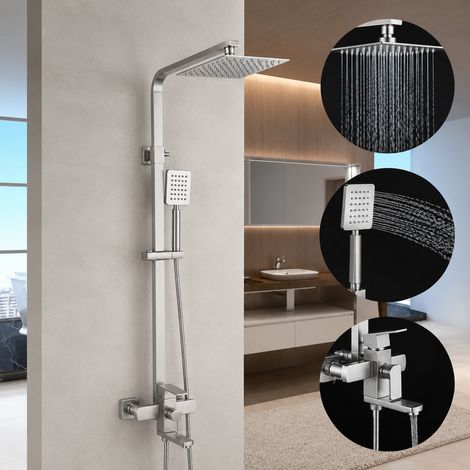 Ensemble Colonne de Douche avec Robinet Inox Pomme (1/4)