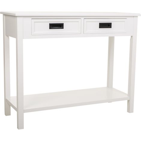 Recibidor de madera blanco 100x40x80 (1/5)